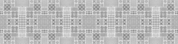 Szary Biały Vintage Retro Geometryczny Kwadratowy Prostokąt Mozaika Znaczek Sztuka — Zdjęcie stockowe