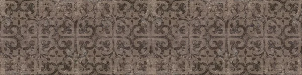 Vecchio Marrone Grigio Arrugginito Vintage Indossato Shabby Elegante Floreale Foglie — Foto Stock