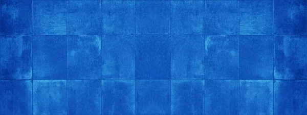 Seamless Grunge Dark Abstract Blue Colored Colorful Square Mosaic Concrete — Stock Photo, Image