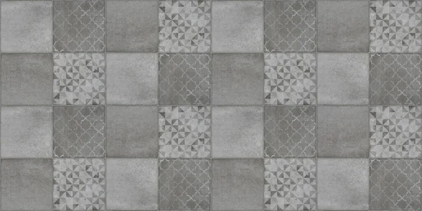 Šedá Bílá Jasný Grunge Bezešvé Retro Retro Geometrické Náměstí Mozaika — Stock fotografie
