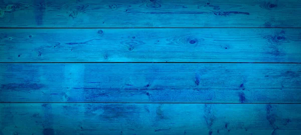 Grunge Abstrato Velho Azul Pintado Textura Madeira Banner Panorama Fundo — Fotografia de Stock