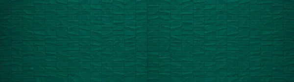 Obdélník Geometrický Zelený Kámen Beton Cement Dlaždice Textura Pozadí Panorama — Stock fotografie
