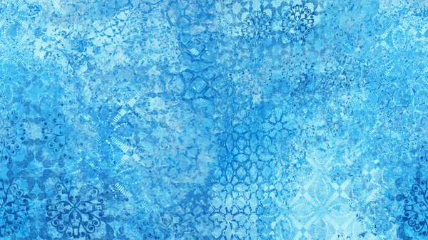 Velho Cinza Azul Vintage Shabby Patchwork Motivo Telhas Pedra Cimento — Fotografia de Stock
