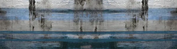 Vechi Gri Albastru Vintage Mozaic Gresie Piatra Beton Perete Textura — Fotografie, imagine de stoc