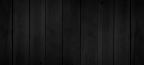 古い黒灰色の素朴なダークウッドのテクスチャ 木の背景パノラマロングバナー — ストック写真
