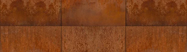 Grunge Weathered Rusty Orange Brown Metal Corten Steel Stone Background — Stock Photo, Image