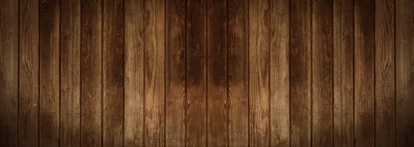 Old Brown Rustic Dark Wood Texture Wood Background Panorama Long — Stok Foto