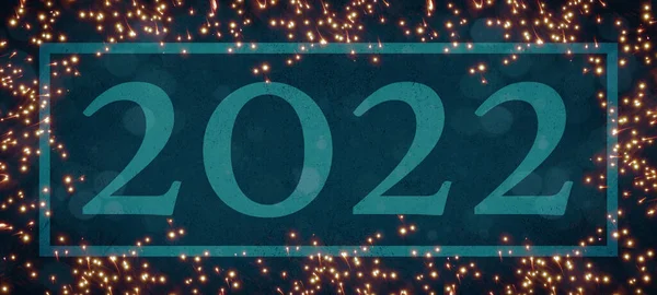 Happy Novo Ano 2022 Celebração Festiva Ano Novo Festa Banner — Fotografia de Stock