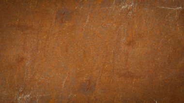 Grunge paslı turuncu kahverengi metal Corten çelik taş sırtüstü