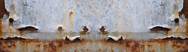 Grunge Eskimiş Paslı Kahverengi Beyaz Metal Çelik Çerçeve Arka Plan — Stok fotoğraf