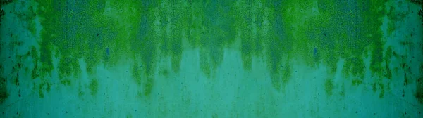 Grunge Abstrakt Neon Grön Metall Stål Bakgrund Textur Banner Panorama — Stockfoto