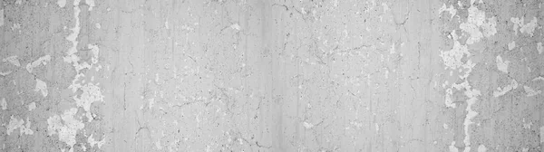 Beyaz Gri Gri Taş Beton Çatlaklardan Arkaplan Panorama Afişi Uzunluğunda — Stok fotoğraf