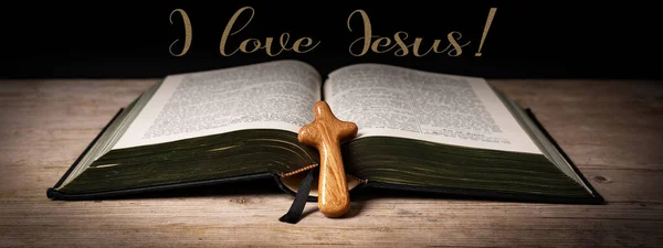 Love Jesus Church Faith Christian Background Banner Panorama Old Holy — Stockfoto