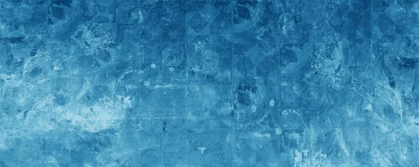 Abstract Blue Worn Concrete Cement Wall Vintage Retro Geometric Motif — Stock Photo, Image