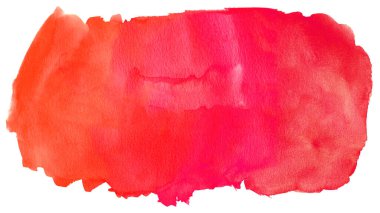 Renkli soyut suluboya sıçrama fırça desenli resim kağıdı - Yaratıcı Aquarelle resmi, beyaz arka planda izole, tasarım için tuval, el çizimi