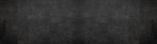 Piedra Antracita Negro Cemento Azulejos Textura Pared Fondo Panorama Pancarta —  Fotos de Stock