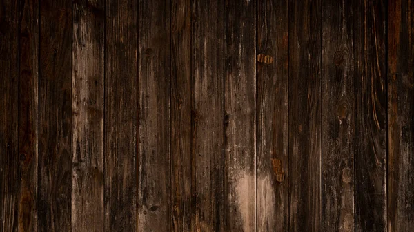 古い茶色の素朴なダークグランジ木製のテクスチャ 木製の背景バナー — ストック写真