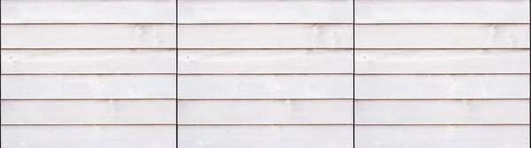Textura Pozadí Banner Panorama Exteriéru Fasády Domu Bílými Dřevěnými Deskami — Stock fotografie