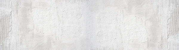 Bílá Hrubá Výplň Omítky Fasádní Stěny Textury Pozadí Banner Panorama — Stock fotografie