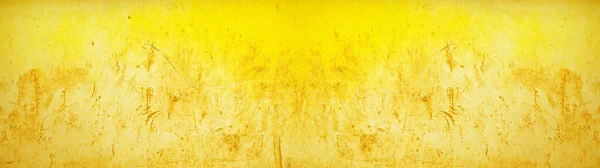 Abstrato Colorido Amarelo Pintado Arranhado Papel Textura Fundo Banner Panorama — Fotografia de Stock