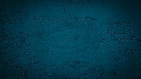 Scuro Blu Colorato Grunge Vecchio Invecchiato Retrò Pietra Vintage Cemento — Foto Stock