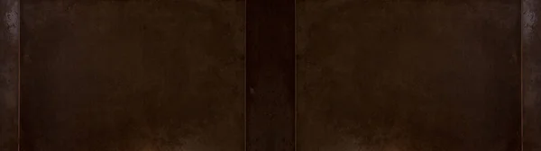 Grunge Rusty Dark Metal Stone Tile Background Texture Banner Panorama — Stock Photo, Image