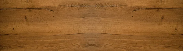 旧的褐色乡村木纹木纹 木制橡木地板 木条层压板顶部视图地板背景全景长横幅 — 图库照片
