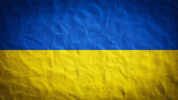 Абстрактный Бетонный Фон Каменной Стены Цветах Флага Украины — стоковое фото
