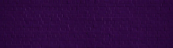 紫色抽象乡村砖墙纹理横幅全景 — 图库照片