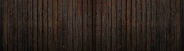 旧褐色的乡村色深色木质部木质部木质部背景全景长旗 — 图库照片