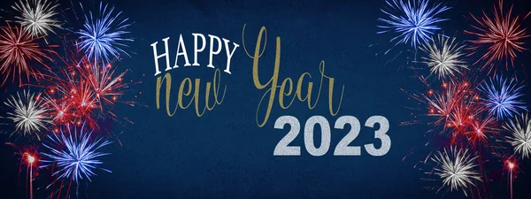 Happy New New Eve 2023 Usa Bakgrund Banner Panorama Mall — Stockfoto