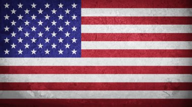 Amerika Birleşik Devletleri arka plan afiş şablonu - Soyut taş beton duvar dokusu Amerikan bayrağı renklerinde
