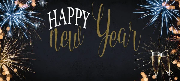 Happy New Year 2023 Nyårsafton Holiday Event Party Fyrverkeri Festlig — Stockfoto