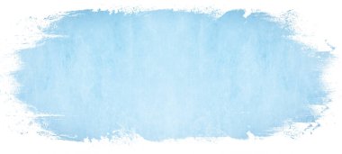 Parlak mavi pastel, soyut suluboya, fırça, desen, resim kağıdı. Yaratıcı Kova, beyaz arka planda izole edilmiş, tasarım için tuval, el çizimi.