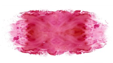 Kırmızı pembe renkli soyut suluboya sıçrama fırça deseni resim kağıdı - yaratıcı sanat Kova resmi, beyaz arka planda izole edilmiş, tasarım için tuval, el çizimi
