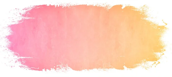 Pastel Rose Vif Orange Pastel Abstrait Aquarelle Pinceaux Texture Illustration — Photo