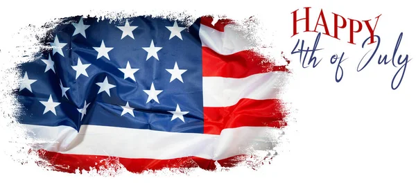 Happy Independence Day Juli Amerika Usa Hintergrundmuster Vorlage Illustration Pinselstrich — Stockfoto