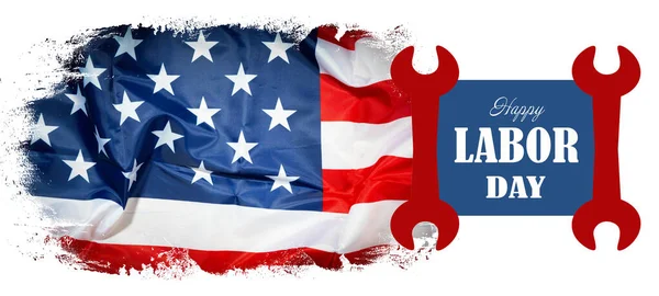 Happy Labor Day Usa America Background Banner Panorama Greting Card — Foto de Stock