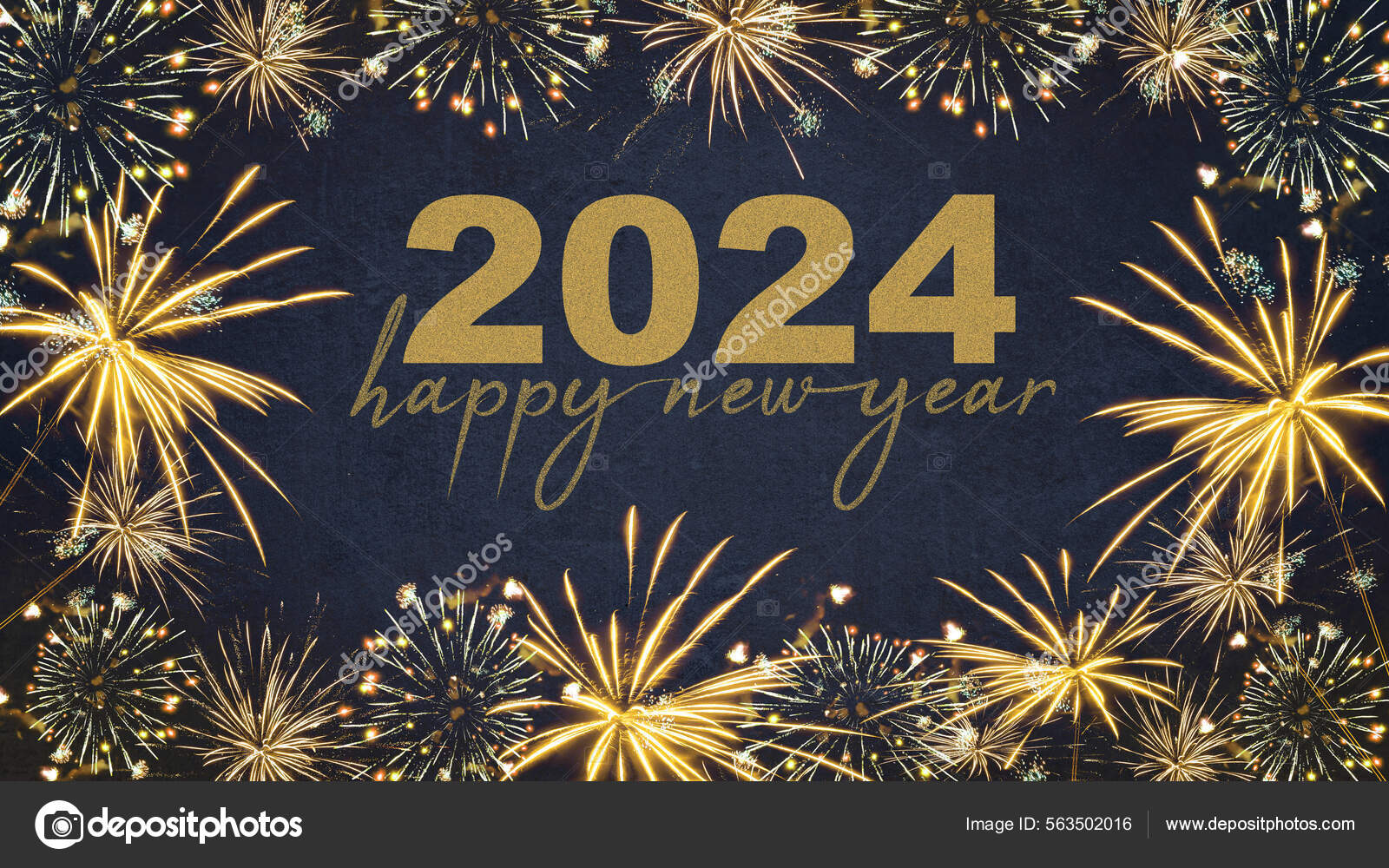 Happy New Year 2024 Festive Silvester New Years Eve Party — Stock Photo ©  CorriSeizinger 563502016