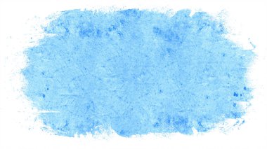 Parlak mavi pastel, soyut suluboya, fırça, desen, resim kağıdı. Yaratıcı Kova, beyaz arka planda izole edilmiş, tasarım için tuval, el çizimi..