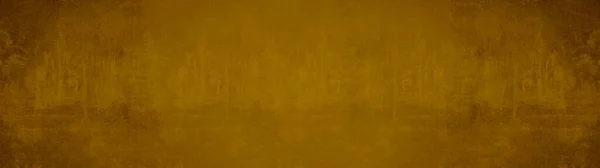 深黄色混凝土石墙纸纹理背景横幅全景 — 图库照片