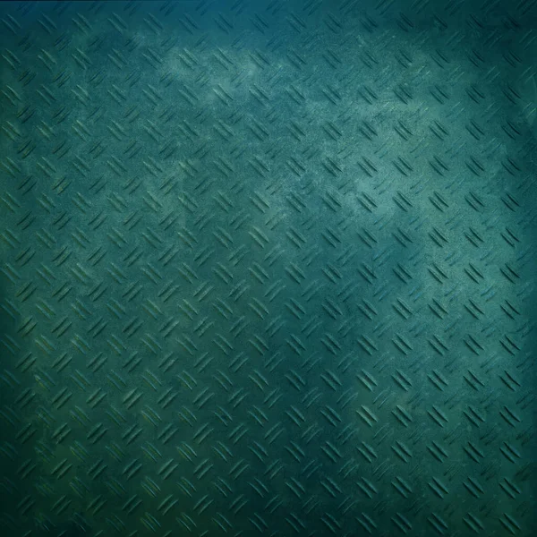 Abstract Green Turquoise Colored Checker Plate Texture Square Background Pattern — Stock Photo, Image