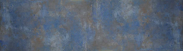 Vecchio Marrone Blu Arrugginito Vintage Indossato Shabby Ornato Patchwork Motivo — Foto Stock