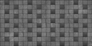 Kusursuz grunge gri kare mozaik beton beton beton beton duvar fayansları desen geniş arka plan panoramik panorama