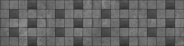 Grunge Sem Costura Cinza Cinza Quadrado Mosaico Cimento Pedra Telhas — Fotografia de Stock