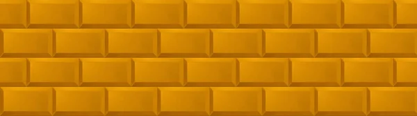 Abstract Yellow Golden Tiles Seamless Horizontal Pattern White Bricks Metro — Stock Photo, Image