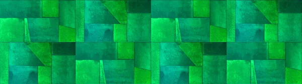 Astratto Neon Verde Colorato Geometrico Cemento Pietra Specchio Parete Pavimento — Foto Stock