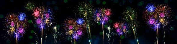 Ευτυχισμένο Νέο Έτος Εορτασμός Πρωτοχρονιάς Σιλβέστερ 2023 Διακοπές Φόντο Πανόραμα — Φωτογραφία Αρχείου