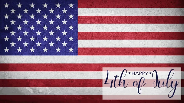 Happy 4Th July Independence Day Greeting Card Background American Flag — Stock Photo, Image