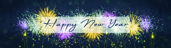 Mutlu Yıllar Yeni Yıl Arifesi Silvester 2023 Bayram Arkaplan Panorama — Stok fotoğraf